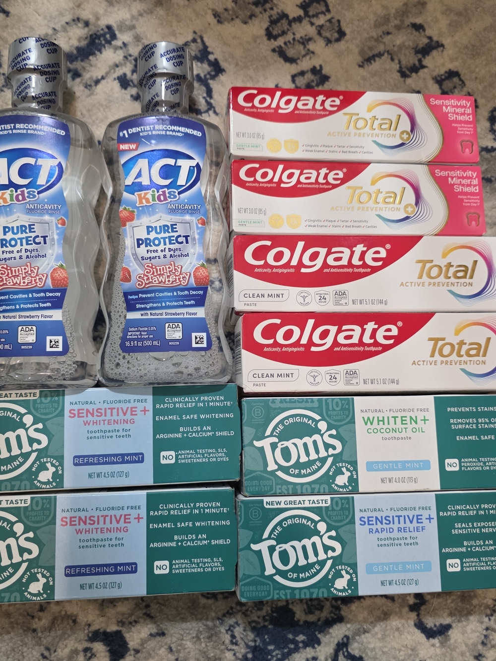 Toms ACT Colgate Oral Care Bundle